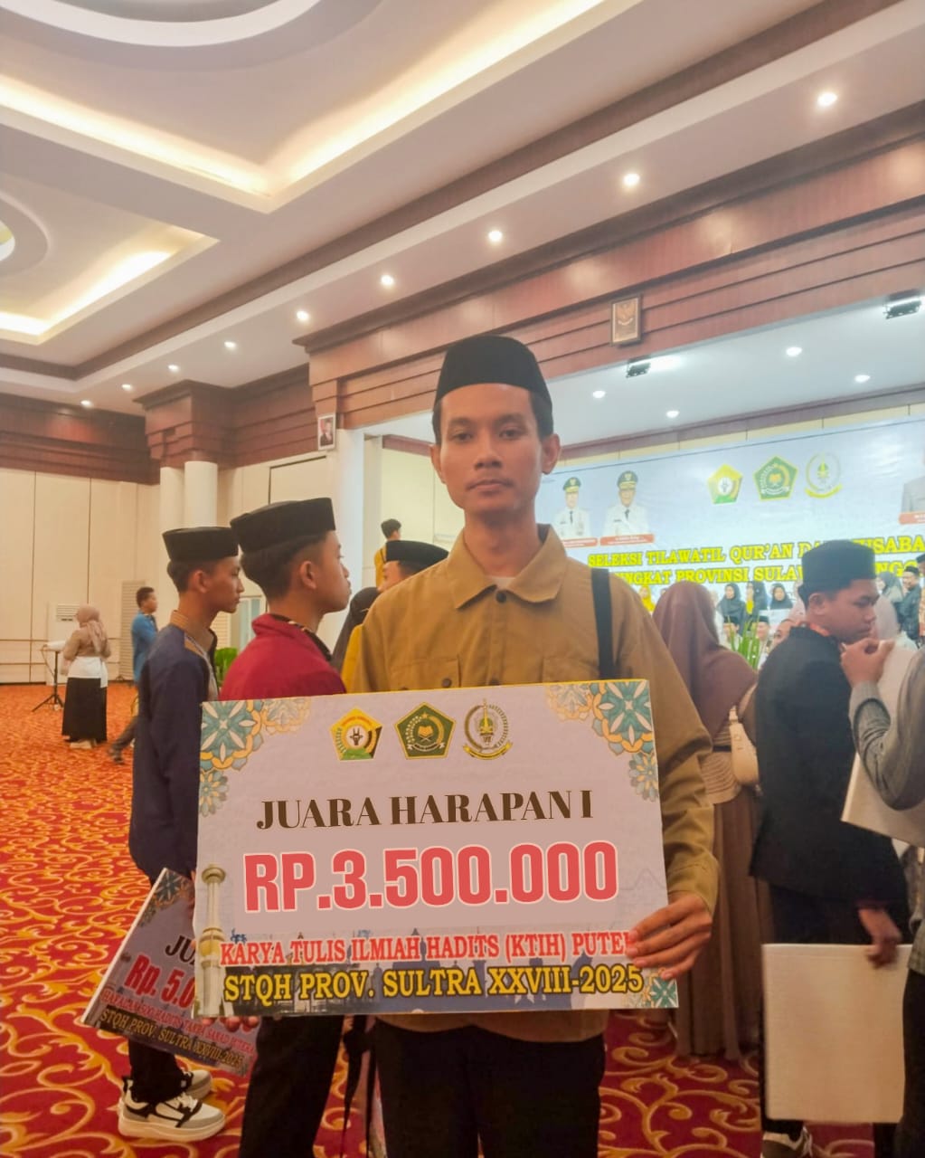 Ahmad Nabil Raih Juara Harapan I Karya Tulis Ilmiah Hadits pada STQH XXVIII Tingkat Provinsi Sulawesi Tenggara